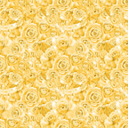 Pattern of yellow roses overlapping in a seamless floral design.