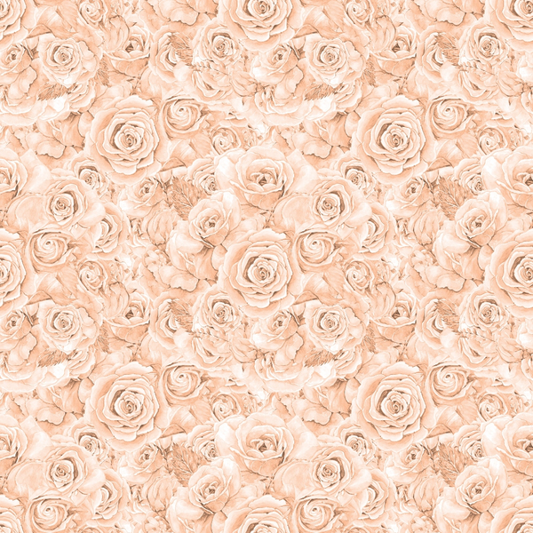 A seamless pattern of beige roses with detailed petals, creating a floral texture background.