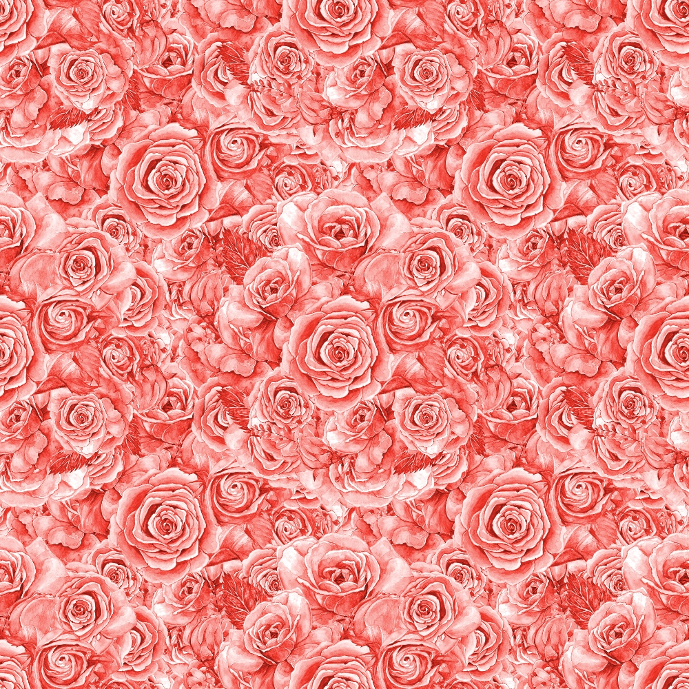 Pattern of densely packed pink roses creating a seamless, repetitive floral background.