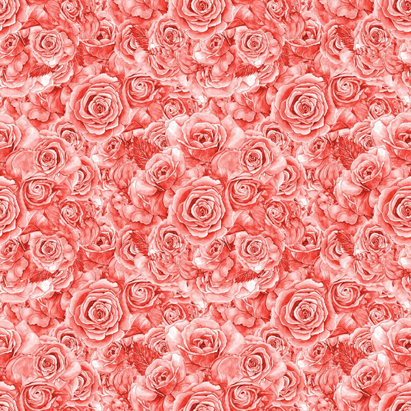Pattern of densely packed pink roses creating a seamless, repetitive floral background.
