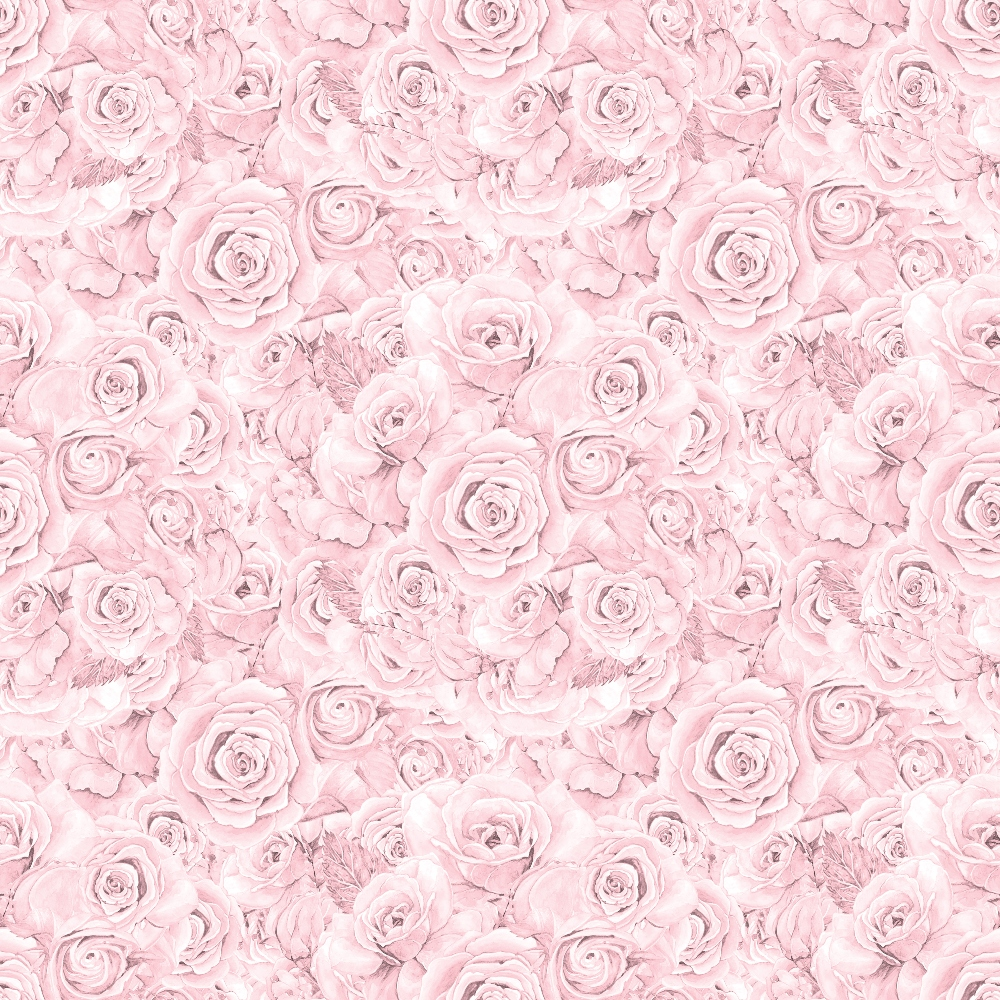 A seamless pattern of pink roses densely arranged, creating a uniform floral background.