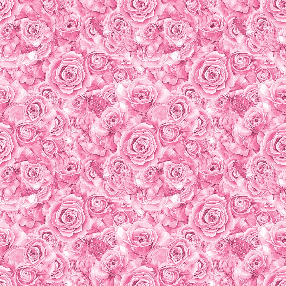 Seamless pattern of pink roses filling the entire image, arranged closely together, creating a dense floral texture.
