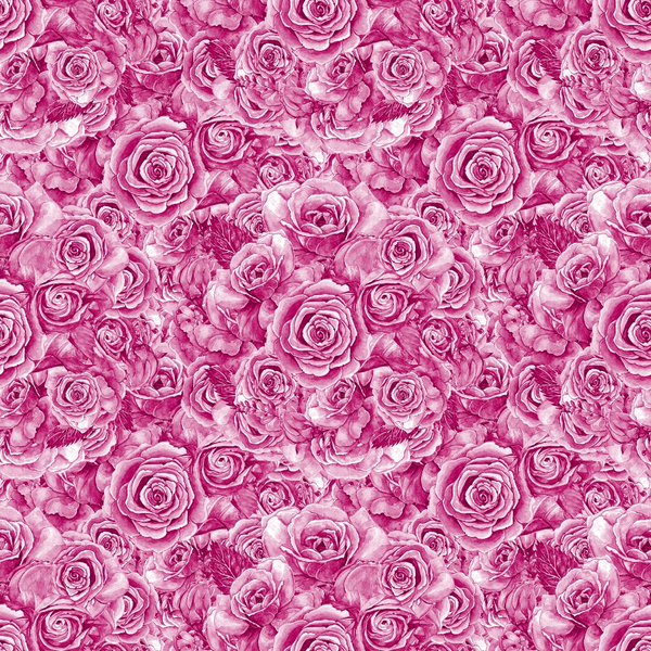 Pattern of pink roses densely packed together, creating a decorative floral design.
