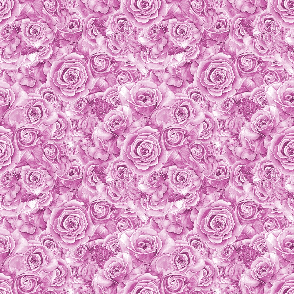 Pattern of closely packed pink roses with detailed petals, creating a seamless, intricate floral design.
