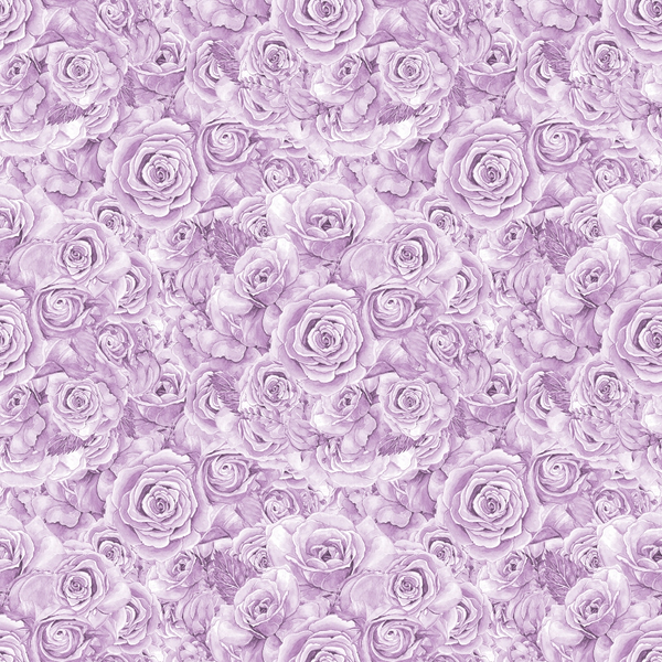 A seamless pattern of lavender roses densely covering the entire image.