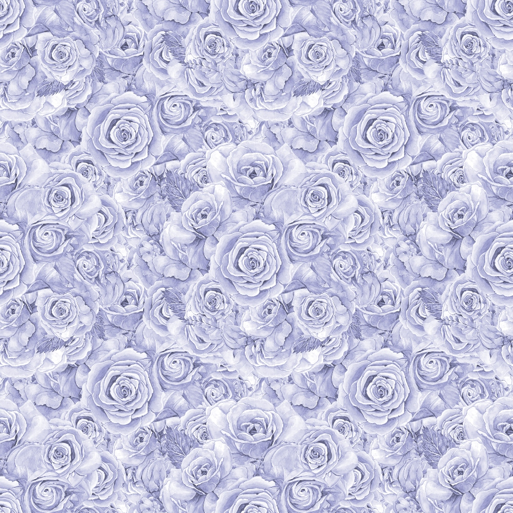 A dense, intricate pattern of pale purple roses in full bloom, overlapping across the image, creating a seamless floral design.