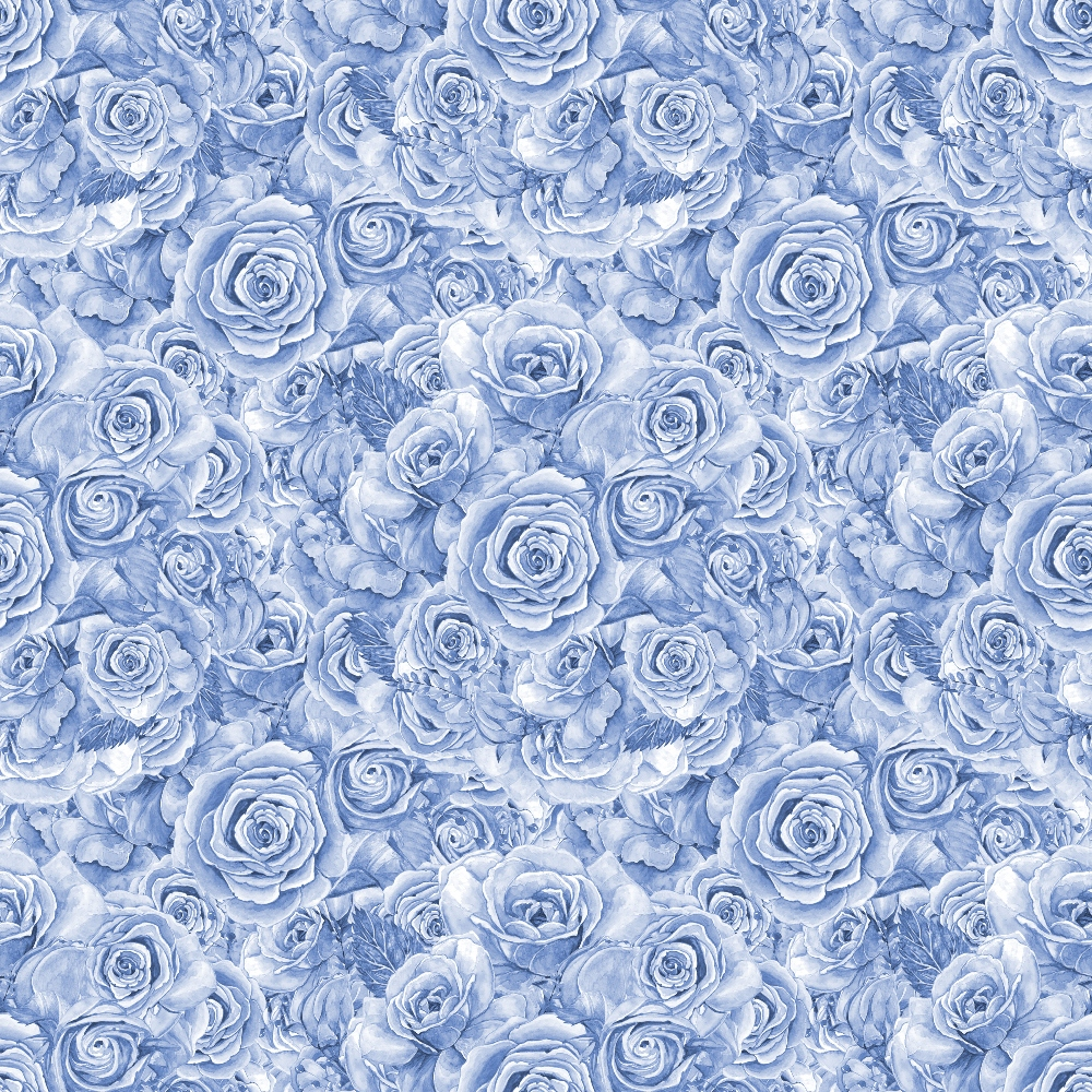 Pattern of intricately drawn blue roses densely covering the entire image, creating a repeating floral design.