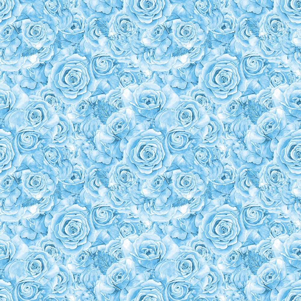 Pattern of light blue roses arranged densely across the image, creating a seamless floral background.