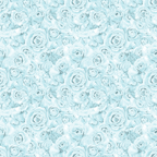 A seamless pattern of light blue roses with detailed petals, creating a textured floral background.