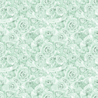 Seamless pattern of pale green roses densely packed together, creating a textured floral background.