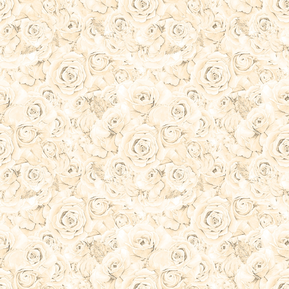 Patterned design featuring beige roses densely arranged, creating a seamless floral texture.