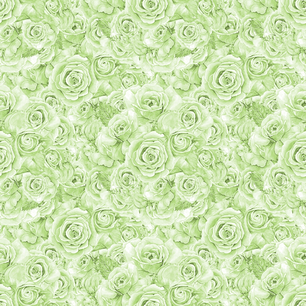Pattern of pale green roses closely packed together, creating a floral texture.