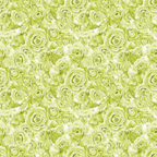 A pattern of light green roses densely arranged, filling the entire image with overlapping petals and leaves.