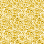 A seamless pattern of yellow roses fills the image, with each rose intricately detailed and overlapping, creating a dense floral texture.