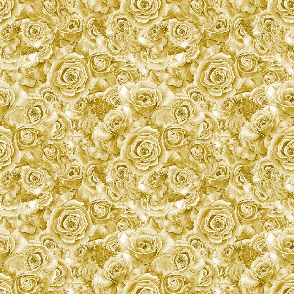 A seamless pattern of densely packed yellow roses with detailed petals, forming a floral texture.
