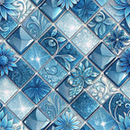 Sapphire Gleam Pattern 1 Minky Fabric