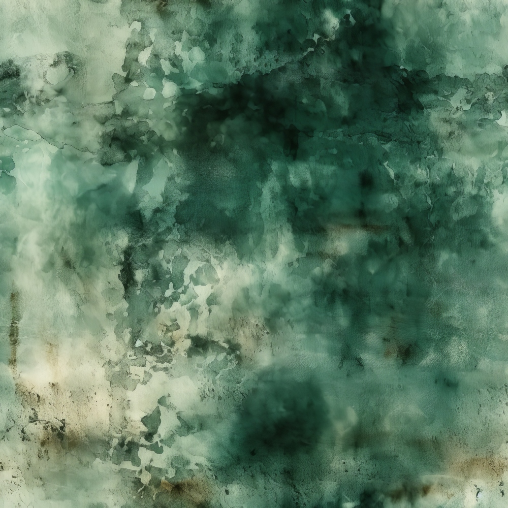 Abstract green and beige watercolor texture with irregular patterns and blurred edges.