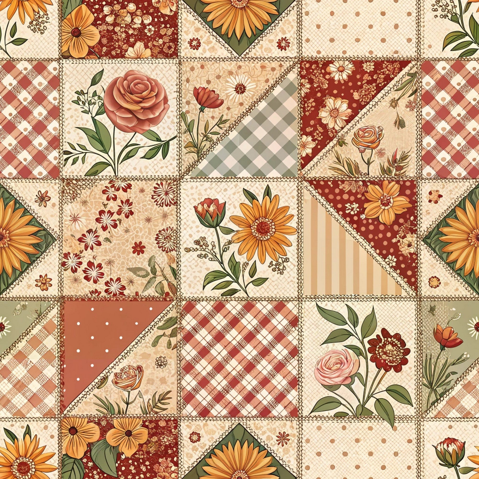 Rustic Patchwork Quilt Pattern 10 Minky Fabric