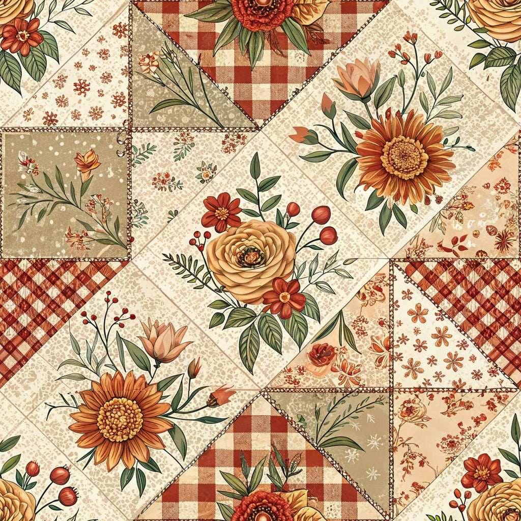 Rustic Patchwork Quilt Pattern 2 Minky Fabric
