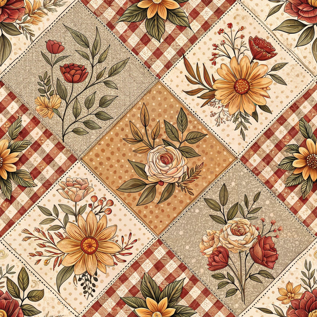 Rustic Patchwork Quilt Pattern 9 Minky Fabric
