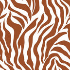 Brown and white zebra print pattern with wavy stripes.