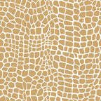 Abstract pattern with irregular, interlocking beige shapes on a white background. Resembling a mosaic or cobblestone texture.