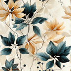 Sage Green Leaves Pattern 6 Minky Fabric