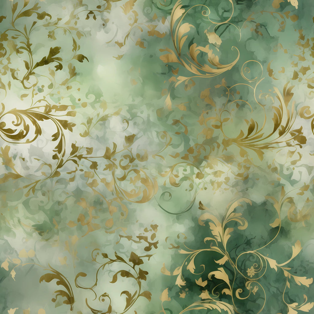 Gilded Verdigris Pattern 10 Minky Fabric