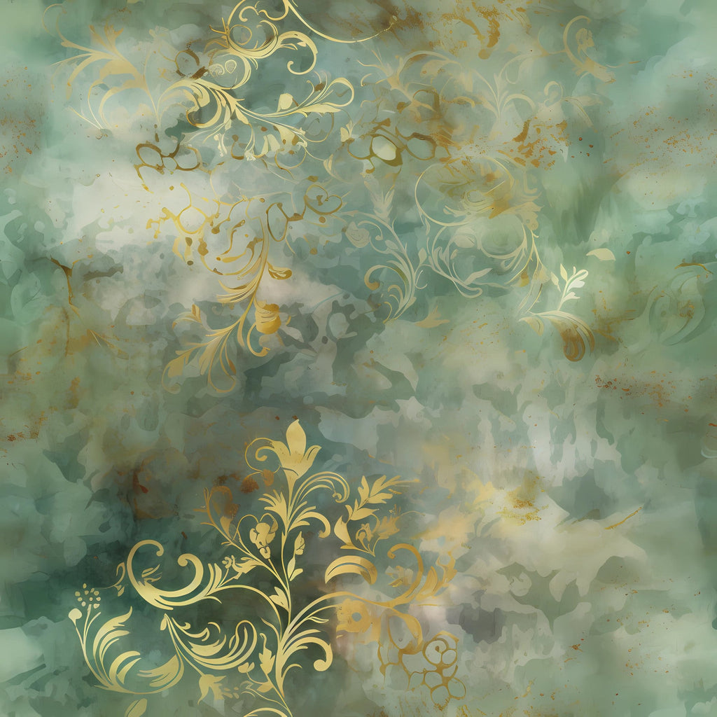 Gilded Verdigris Pattern 3 Minky Fabric