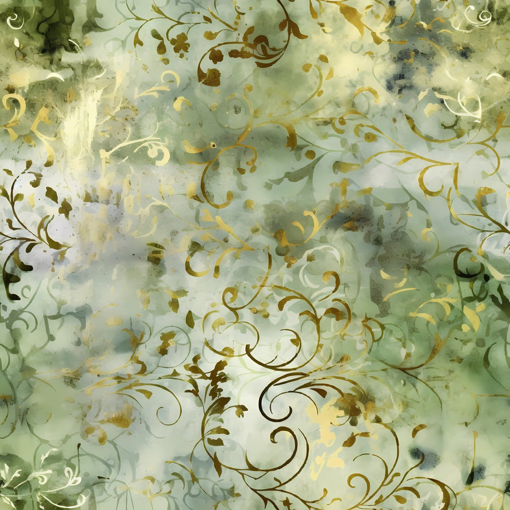 Gilded Verdigris Pattern 9 Minky Fabric