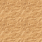 A close-up view of textured sandy ground with small rocks scattered across the surface.