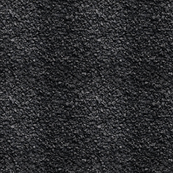 Dark gray gravel stones uniformly spread across the image, creating a textured, rocky surface.