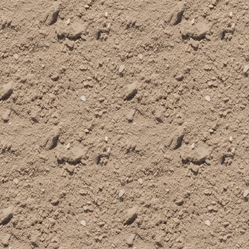 Close-up of a beige rocky desert surface with scattered small pebbles and irregular textures.