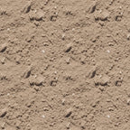 Close-up of a beige rocky desert surface with scattered small pebbles and irregular textures.