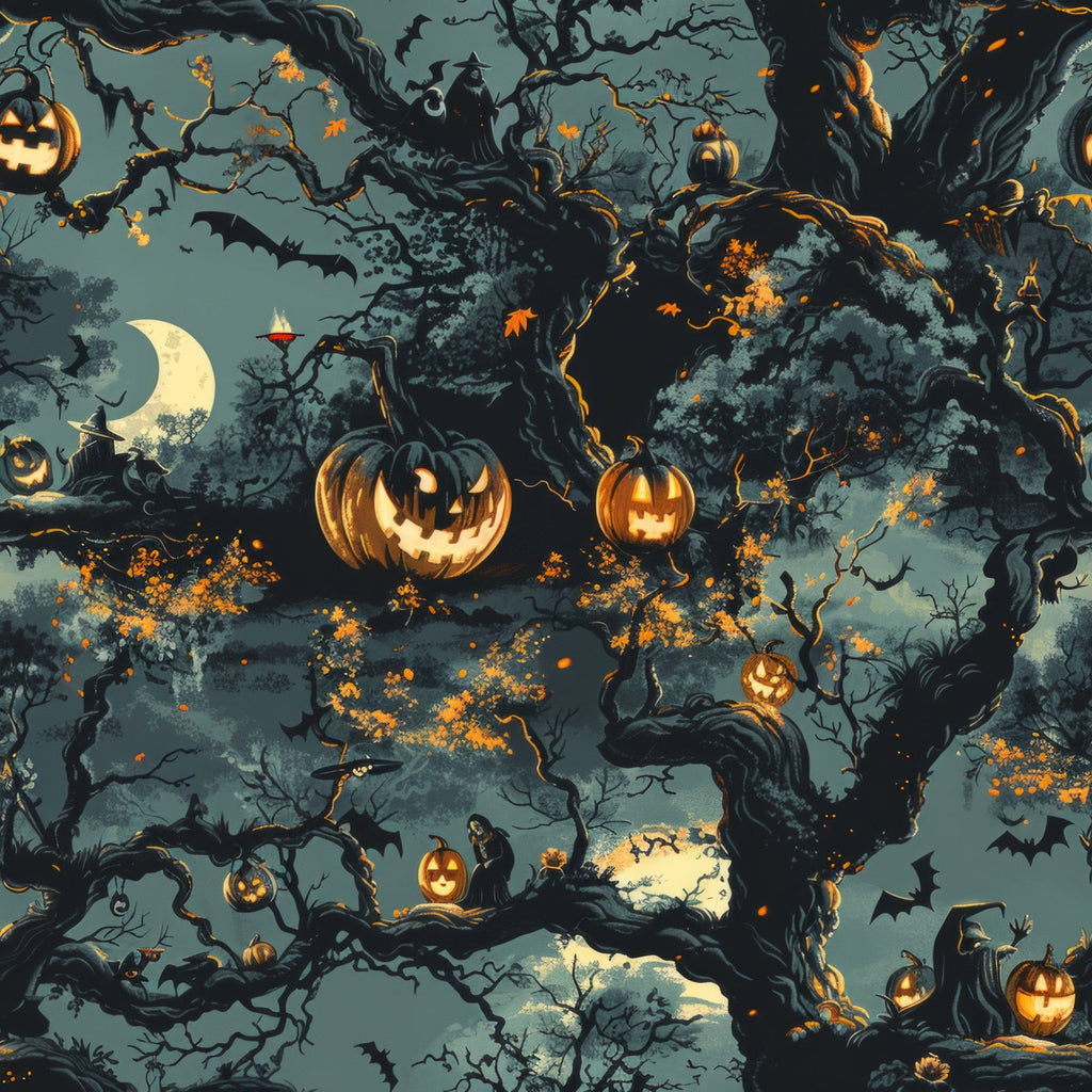 Pumpkin Hollow Pattern 1 Minky Fabric