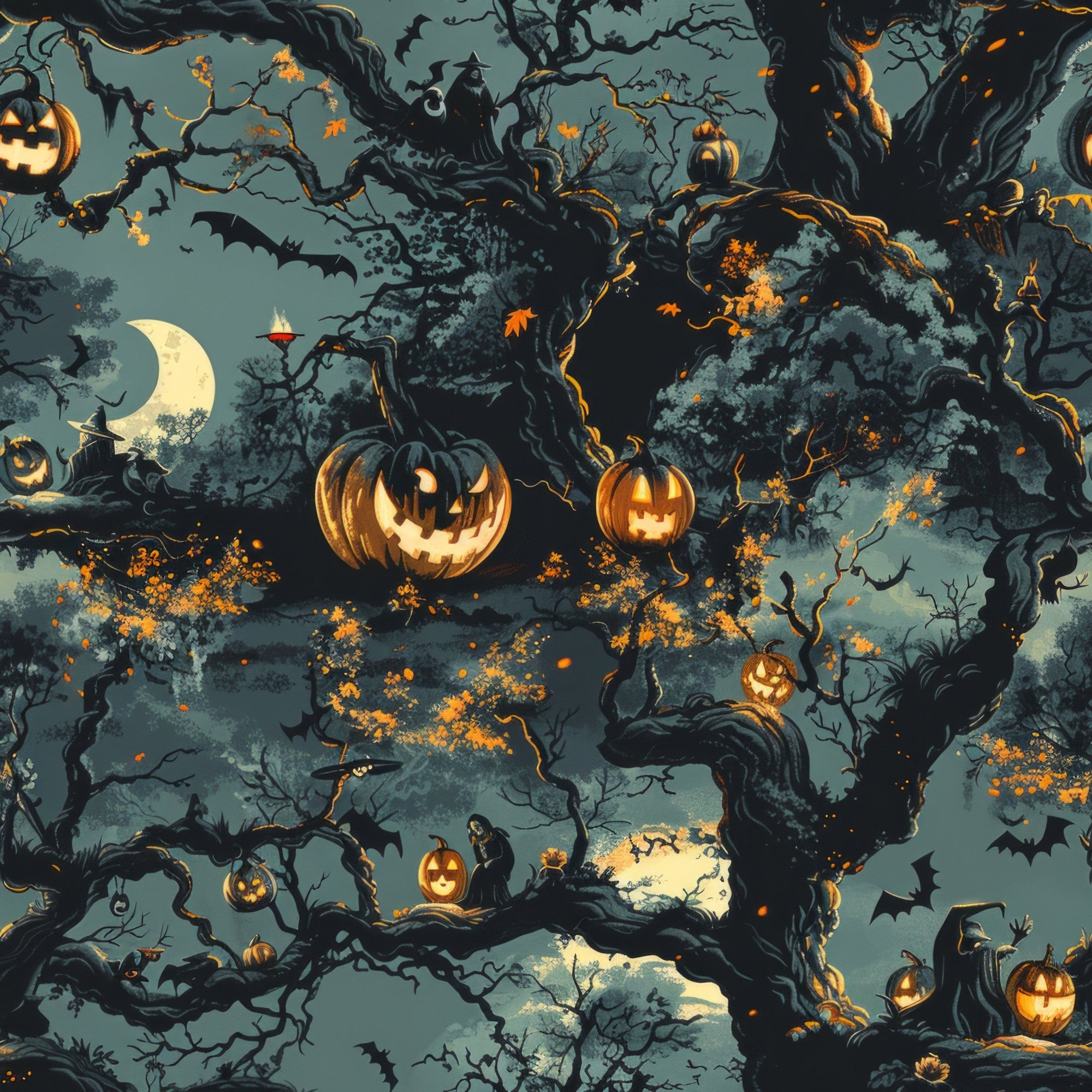 Pumpkin Hollow Pattern 1 Minky Fabric