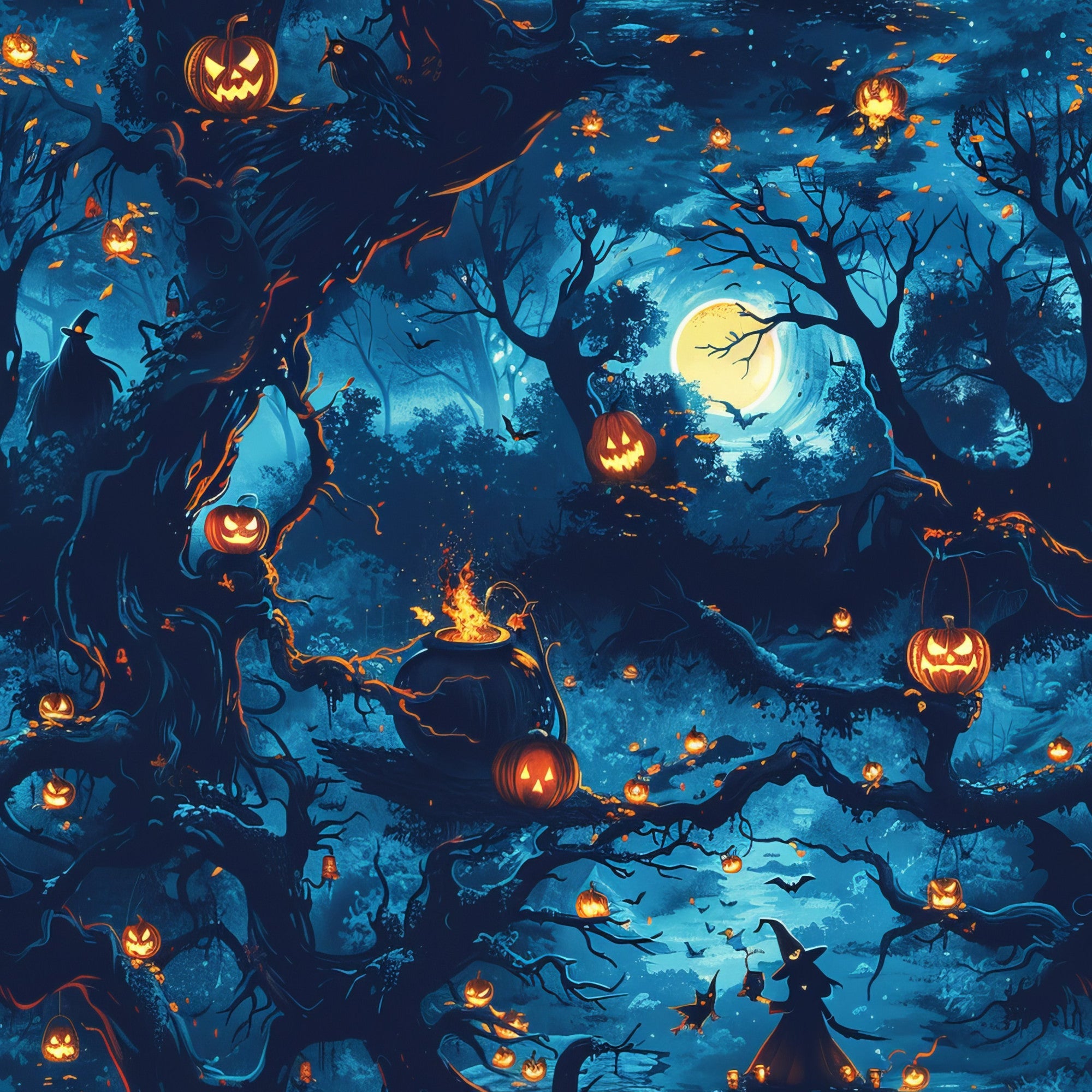 Pumpkin Hollow Pattern 8 Minky Fabric