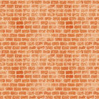 orange, rust, terracotta, brick pattern, grunge texture, weathered bricks, mortar lines, distressed look,, fabric panel, vintage style, aged appearance, rectangular bricks, textured surface, warm tones, earthy colors, building materials, architectural pattern, rustic feel