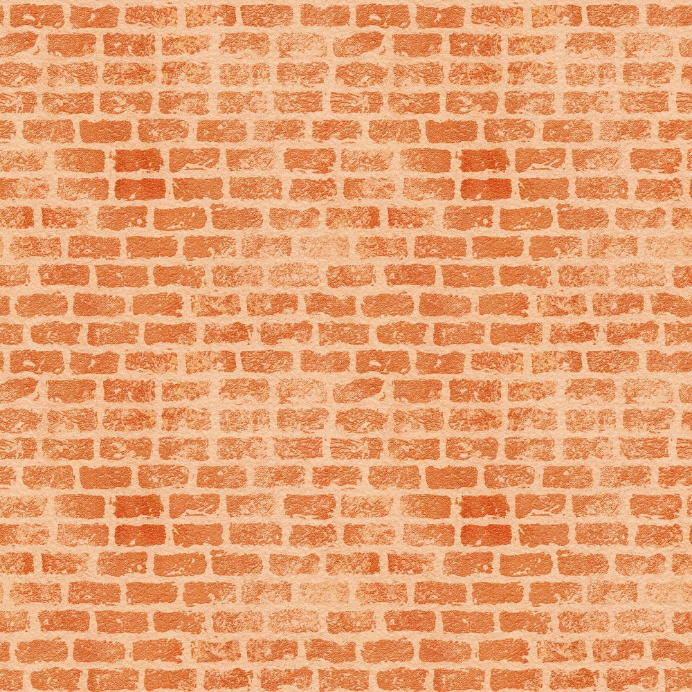 orange, rust, terracotta, brick pattern, grunge texture, weathered bricks, mortar lines, distressed look,, fabric panel, vintage style, aged appearance, rectangular bricks, textured surface, warm tones, earthy colors, building materials, architectural pattern, rustic feel
