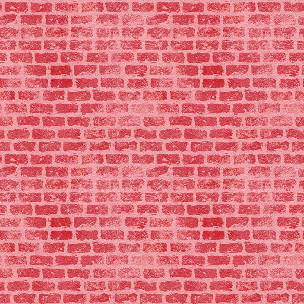 red brick, coral pink, brick wall pattern, grunge texture, geometric pattern, rectangular bricks, mortar lines, weathered appearance, distressed look,, fabric panel, urban style, industrial design, textured surface, building material motif, architectural pattern, vintage worn, rustic feel