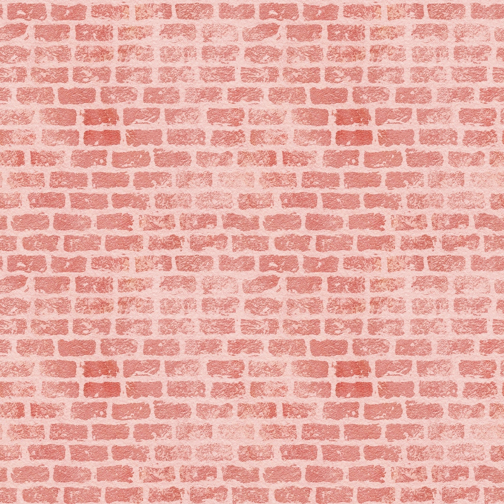 coral pink, salmon pink, brick pattern, grunge texture, weathered bricks, distressed look, mortar lines, geometric pattern, rustic style, vintage appearance,, fabric panel, textured surface, building material motif, aged effect, repetitive pattern, architectural design, dusty rose, faded finish