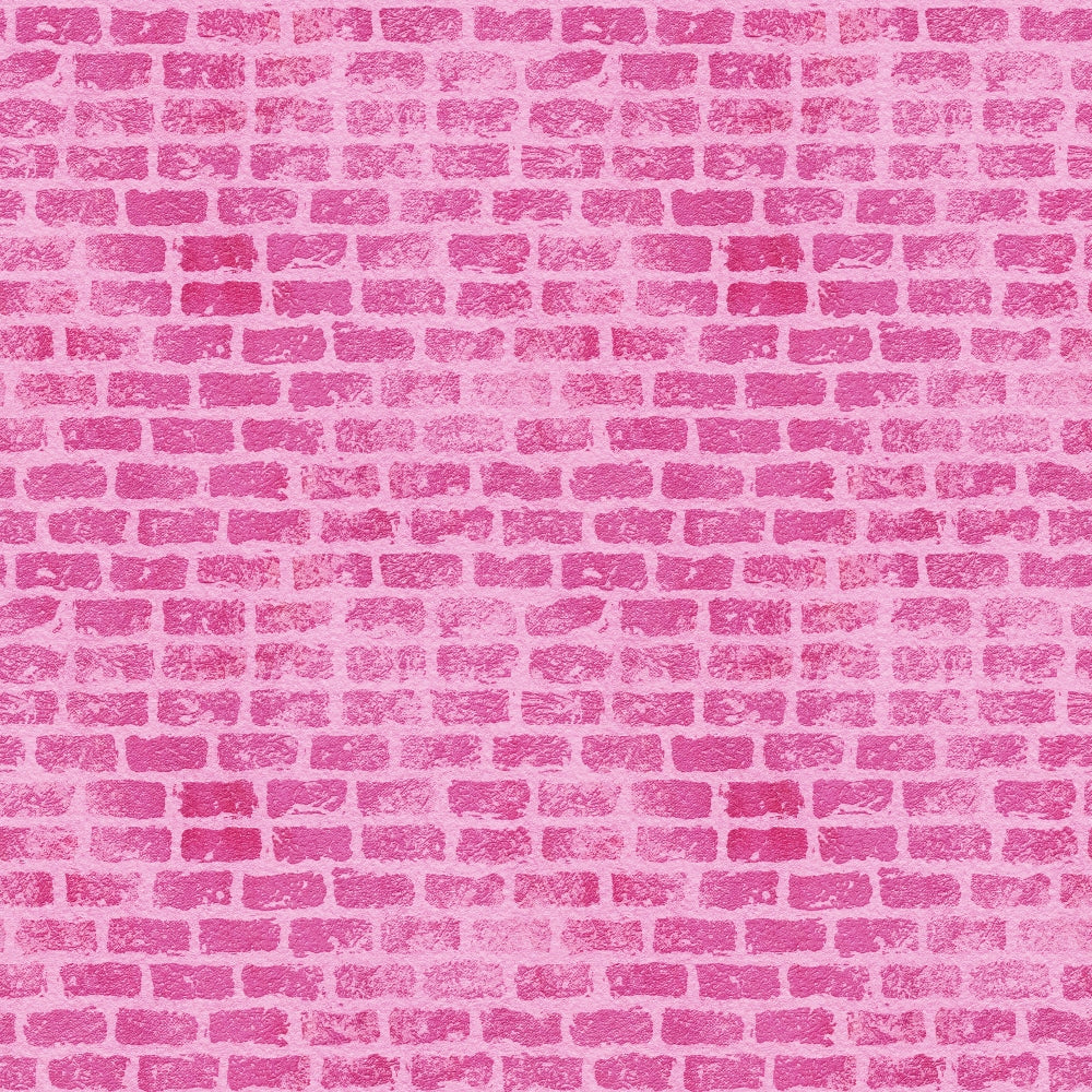 pink, magenta, fuchsia, brick wall, grunge texture, distressed pattern, architectural design, weathered bricks, mortar lines, vintage style,, fabric panel, textured surface, building material motif, worn appearance, industrial theme, geometric pattern, rustic finish, crafting material