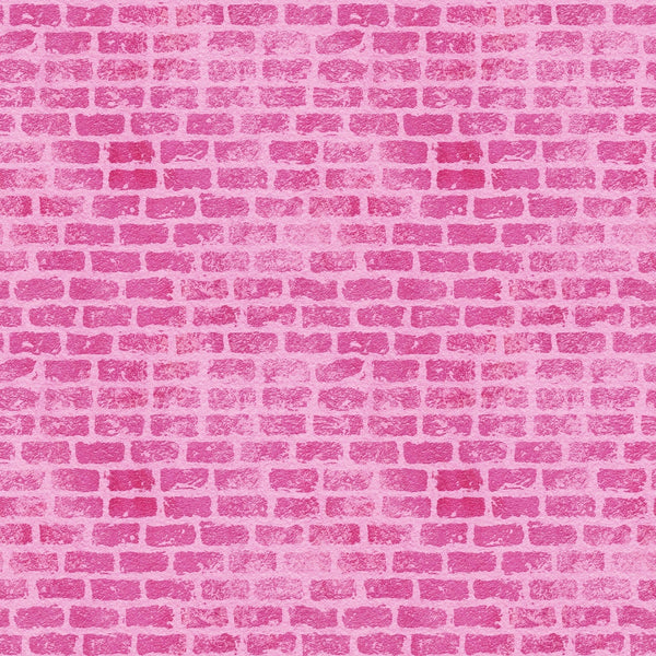 pink, magenta, fuchsia, brick wall, grunge texture, distressed pattern, architectural design, weathered bricks, mortar lines, vintage style,, fabric panel, textured surface, building material motif, worn appearance, industrial theme, geometric pattern, rustic finish, crafting material