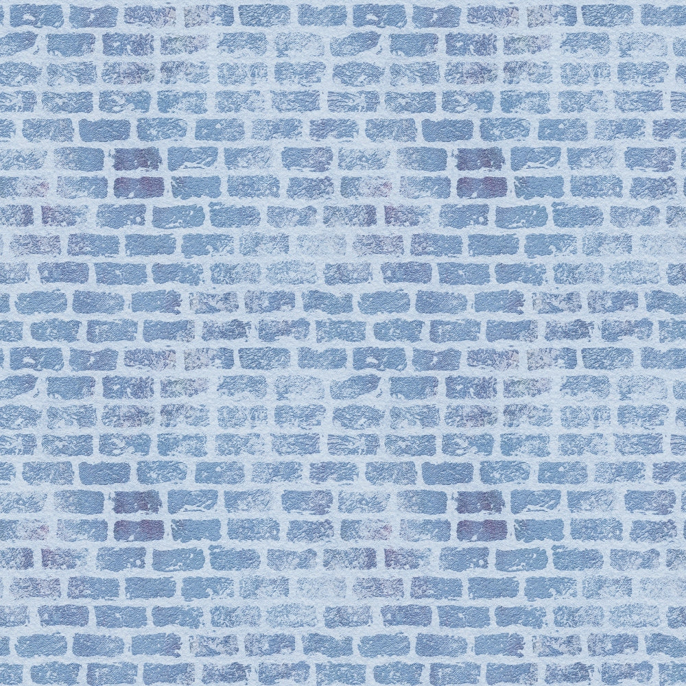 blue, light blue, periwinkle, brick wall, brick pattern, grunge texture, weathered, distressed, geometric, rectangular bricks, mortar lines, textured surface,, fabric panel, aged appearance, worn effect, building material, masonry pattern, muted tones, vintage look