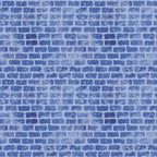 blue, periwinkle, brick wall, grunge texture, distressed pattern, weathered bricks, mortar lines, vintage style, shabby chic,, fabric panel, textured surface, building material, masonry pattern, rustic aesthetic, aged appearance, rectangular bricks, uniform layout