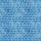 blue, brick wall, grunge texture, weathered bricks, mortar lines, distressed pattern, vintage style, architectural design,, fabric panel, textured surface, aged appearance, rectangular bricks, masonry pattern, worn finish, rustic charm, building material, structural design, faded blue tones