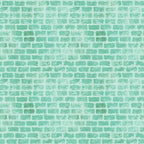 mint green, sage green, seafoam, brick wall pattern, grunge texture, weathered bricks, mortar lines, distressed appearance,, fabric panel, vintage style, rustic texture, geometric pattern, rectangular bricks, textured surface, cotton fabric, crafting material, aged effect, architectural design