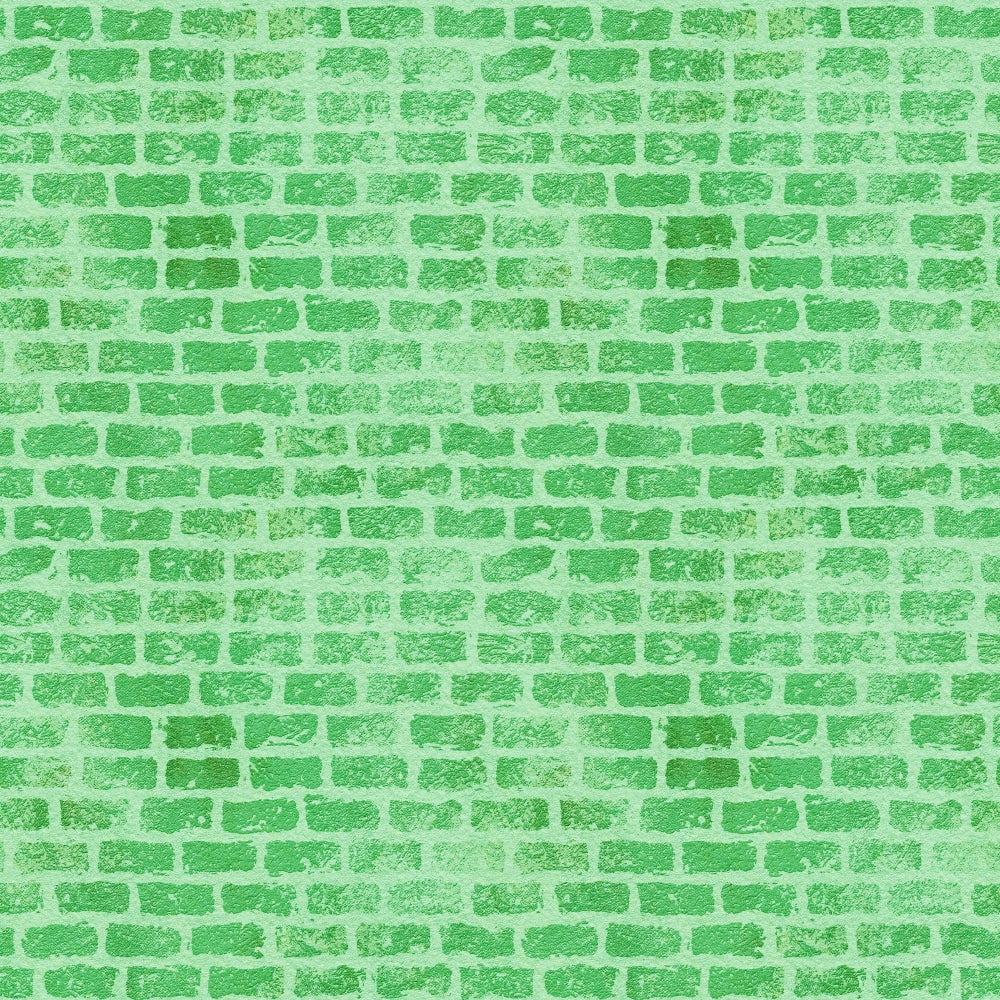 green, lime green, mint green, brick wall, grunge texture, geometric pattern, rectangular bricks, distressed look, vintage style,, fabric panel, textured surface, weathered appearance, building material motif, industrial design, mason work pattern, aged effect, rough texture, architectural elements
