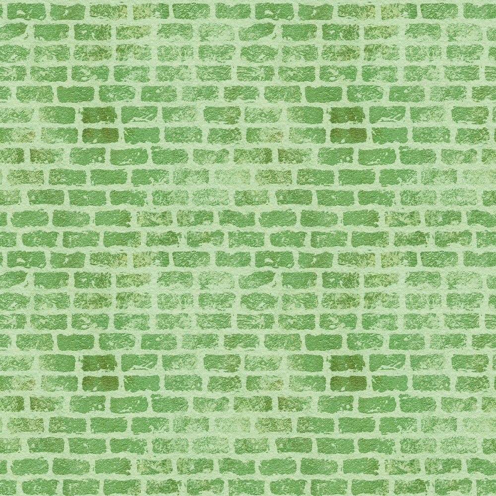 green, sage green, lime green, brick pattern, brick wall, grunge texture, distressed look, weathered effect, geometric pattern, rectangular bricks, mortar lines, textured surface,, fabric panel, vintage style, rustic appearance, building material motif, architectural design, crafting fabric, sewing material