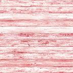 Red and white painted wooden planks arranged horizontally.
